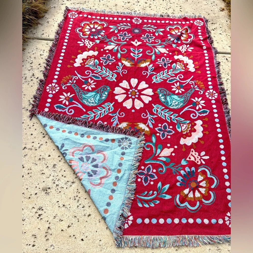 Free People-Reversible Tapestry Blanket